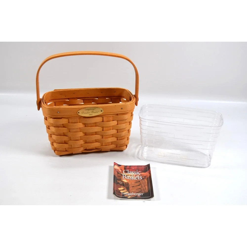 Longaberger 2002 Edition Dresden Tour Basket & Clear Protector 7.5